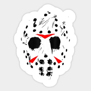 Jason Hockey Mask Halloween Shirt Friday 13th The Thirteen Sticker